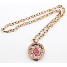 Fashion Party Locket Anhänger Halskette mit Rose Crystal